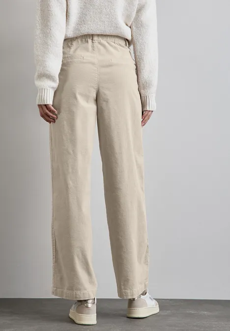 Cordhose im Casual Fit pebble beige