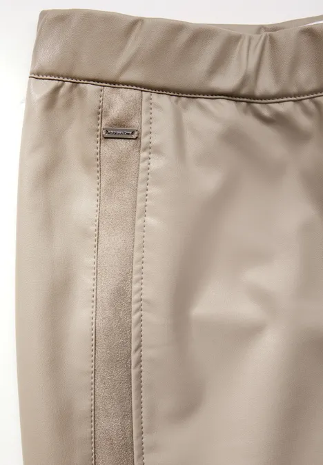 Beschichtete Hose driftwood beige