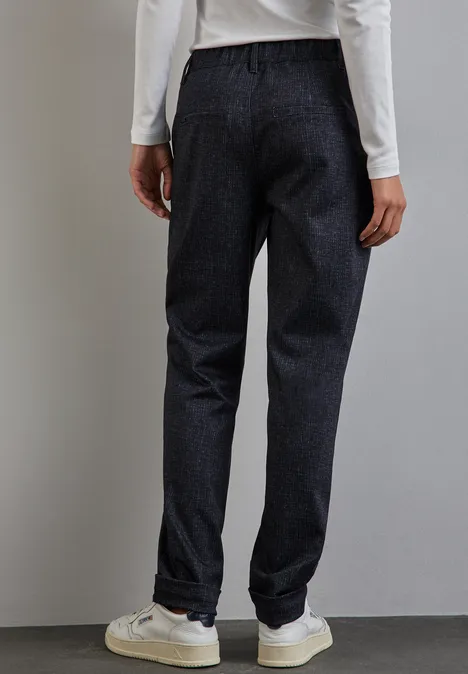 Chino en look mélangé Black
