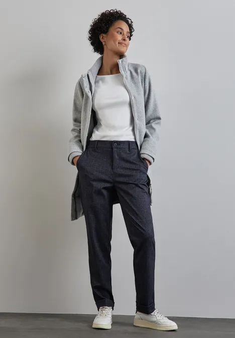 Chino en look mélangé Black