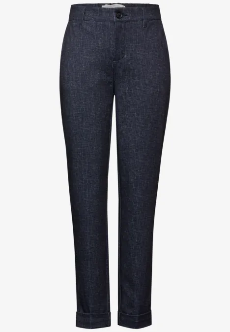 Chino en look mélangé Black