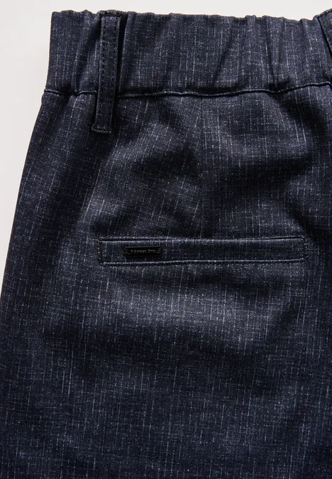 Chino en look mélangé Black