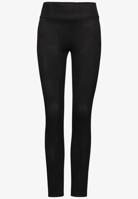 Leggings im Velours-Look Black