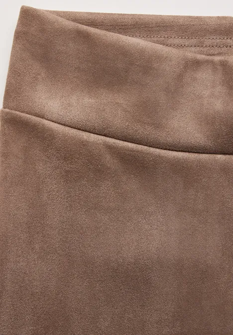 Leggings im Velours-Look dark mocha beige