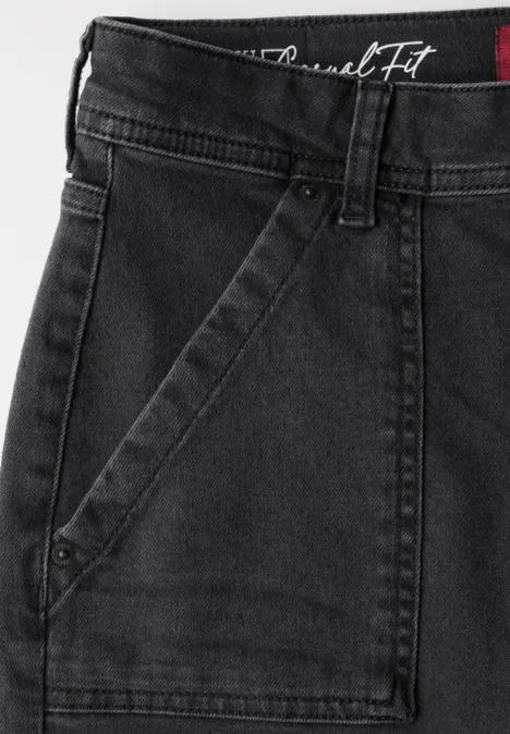 Straight Leg Jeans soft black washed