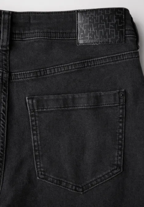 Straight Leg Jeans soft black washed