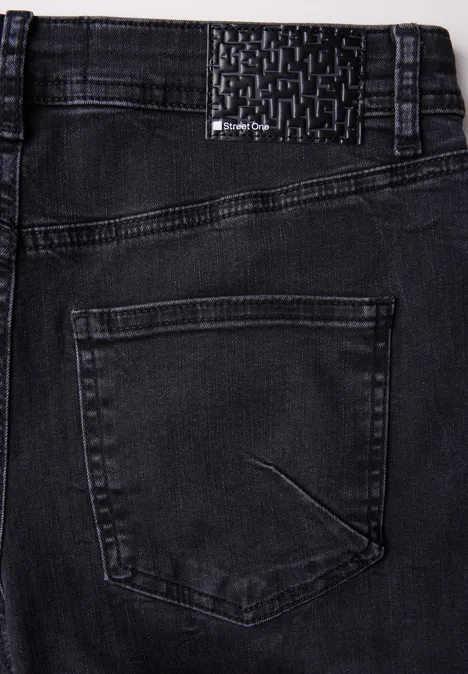 Wide Leg Jeans black net wash
