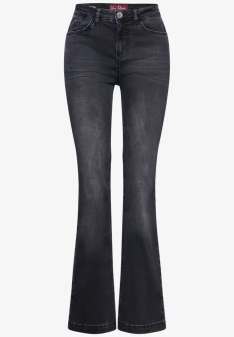 Jeans bootcut black net wash