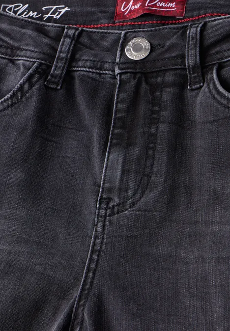 Jeans bootcut black net wash