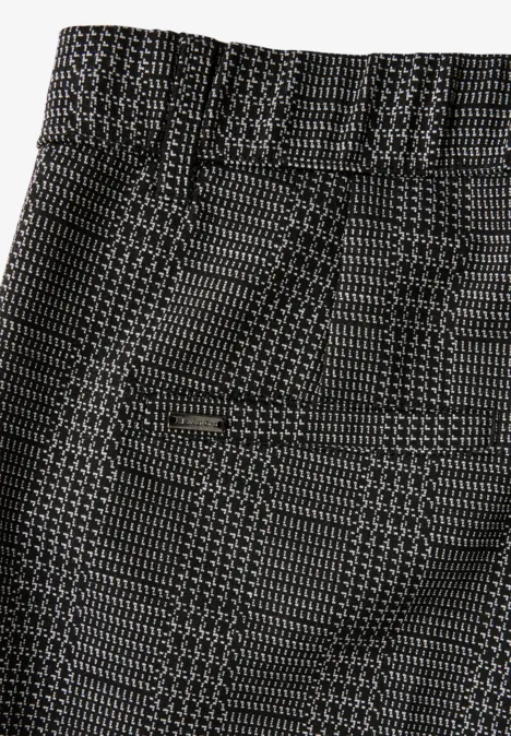 Karierte Chino Black