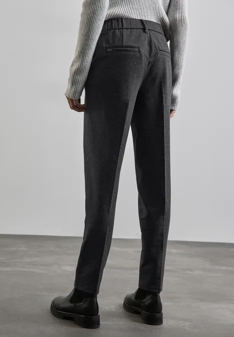 Chino im Melange-Look Black