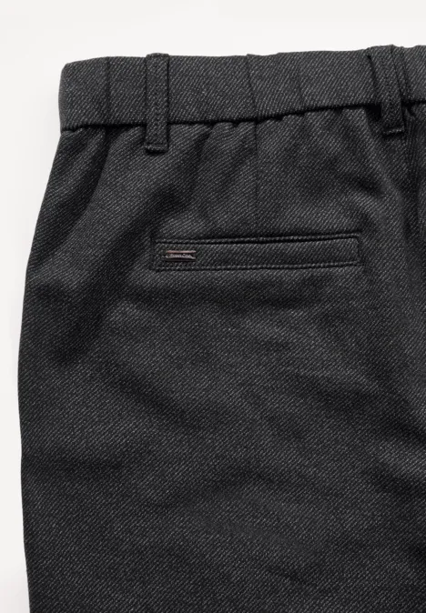 Chino im Melange-Look Black