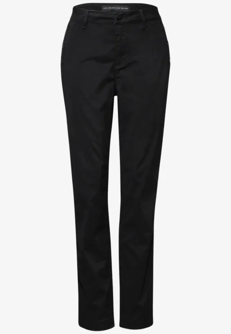 Hose im Slim Fit Black