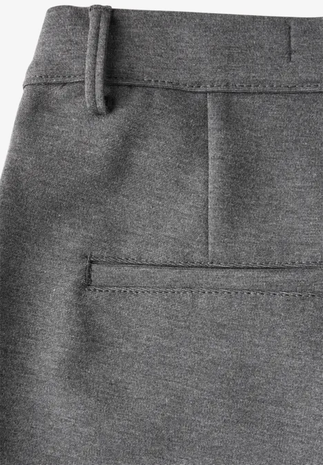 Pantalon droit echo grey mel.