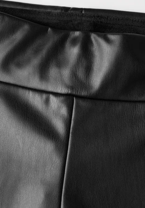 Beschichtete Thermo-Leggings Black