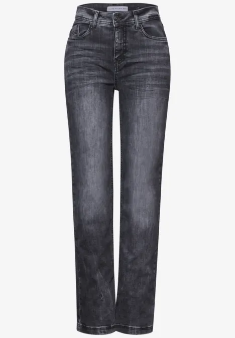 Straight Leg Jeans Grey Wash
