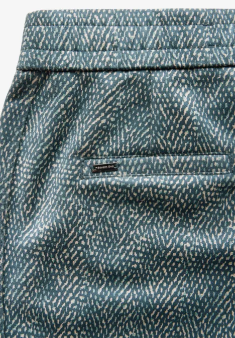 Bedruckte Velours Hose cool vintage green