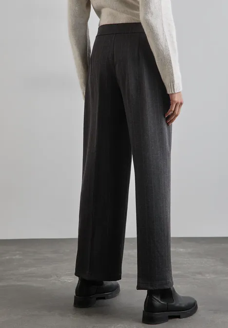Hose im Nadelstreifen-Look Black