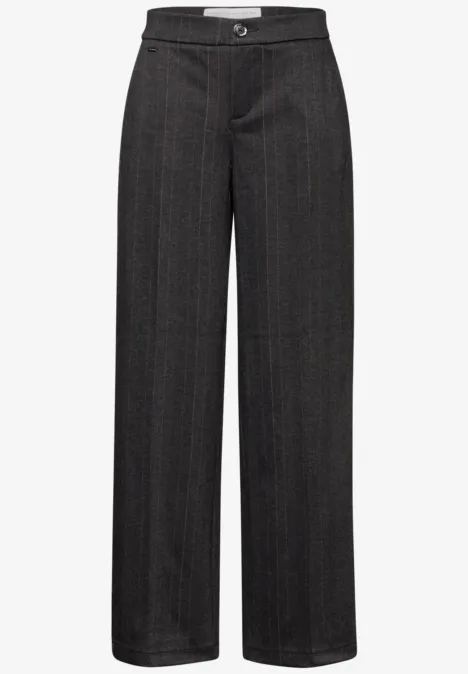 Hose im Nadelstreifen-Look Black