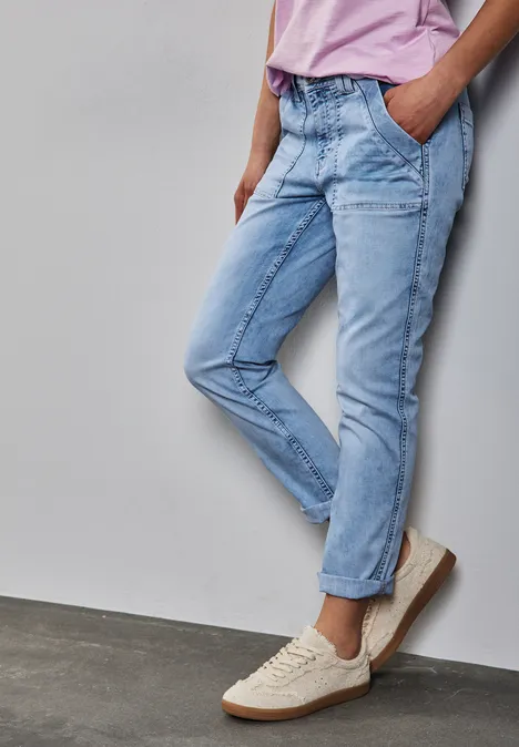 Jeans im Cargo-Look Ultra Bleach Random Washed Jeans im Cargo-Look Ultra Bleach Random Washed