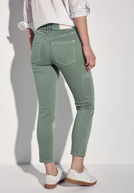 Jeans im Cargo-Look Olive Washed