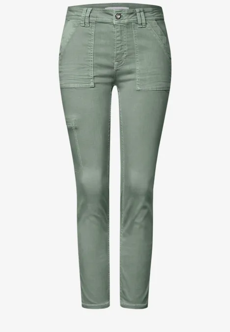 Jeans im Cargo-Look Olive Washed