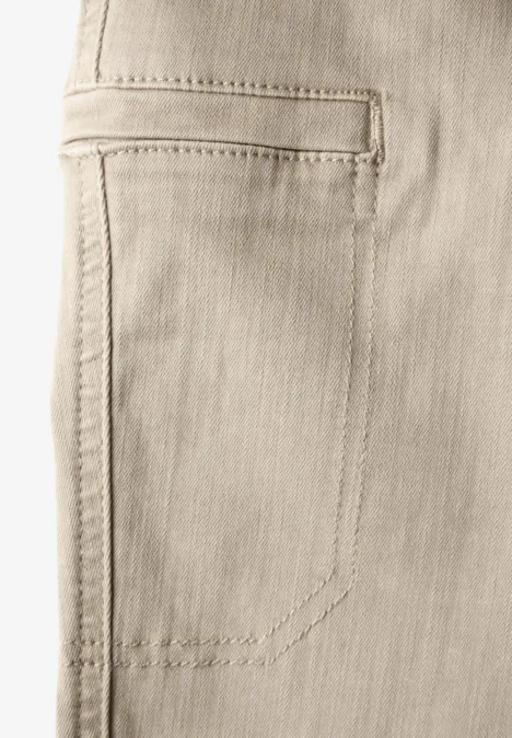 Jeans im Cargo-Look Beige Washed