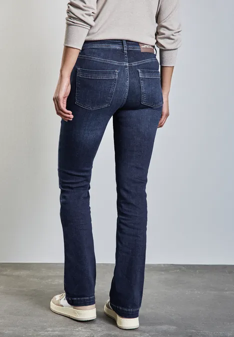 Bootcut Jeans Dark Blue soft washed