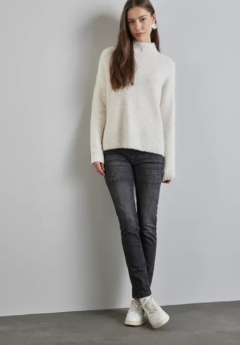 Jeans im Cargo-Look Black washed