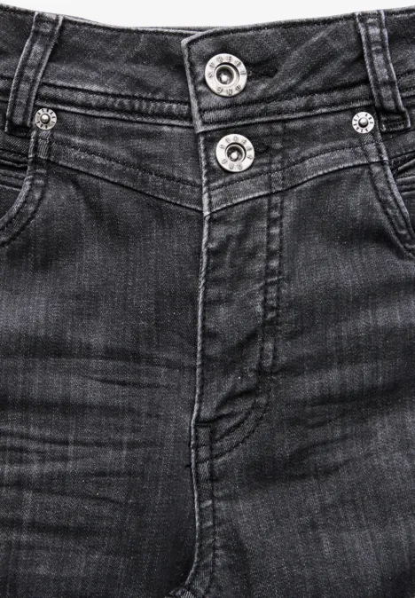 Jeans im Cargo-Look Black washed