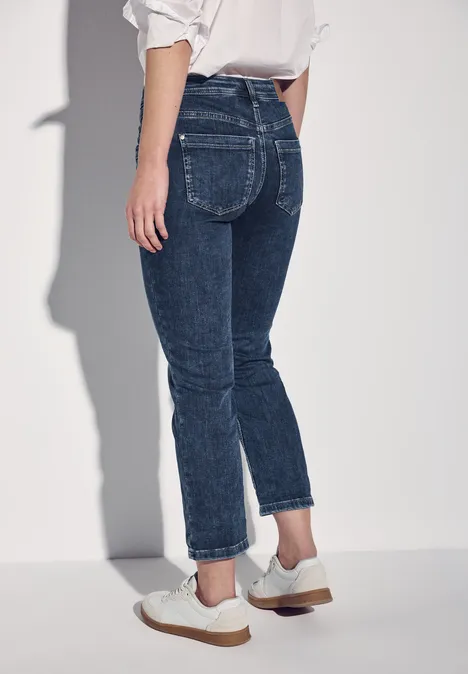 7/8-Jeans im Casual Fit Dark Blue washed