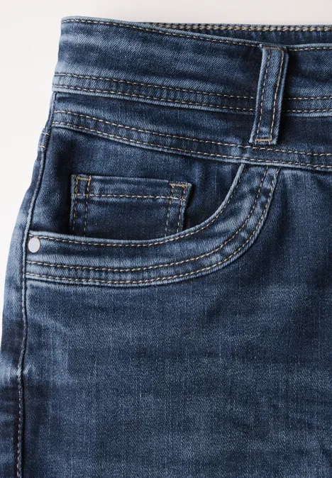 7/8-Jeans im Casual Fit Dark Blue washed