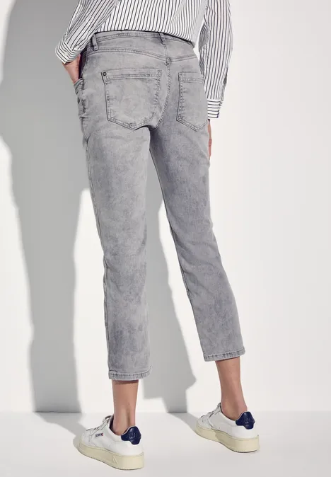 7/8-Jeans im Casual Fit Light Grey Random