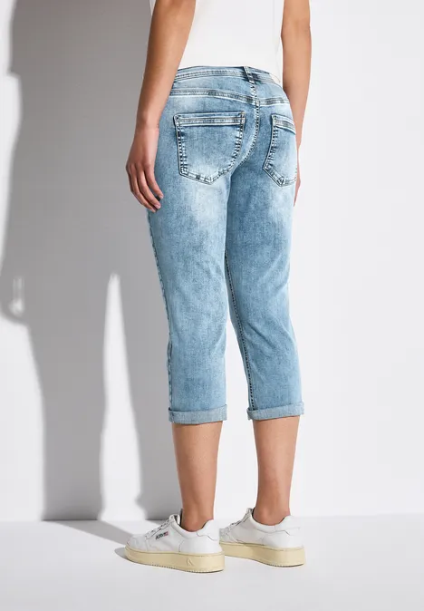 3/4 Jeans mit Glitzer-Detail Medium Blue Random Acid