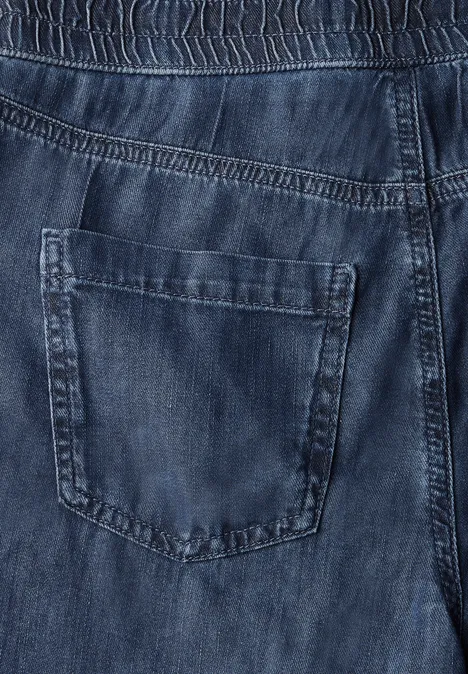Wide Leg Jeans Dark Blue Clean