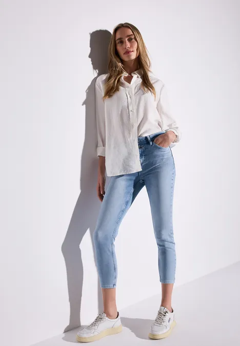 Jeans 7/8 en Slim Fit Ultra Bleach Random Washed