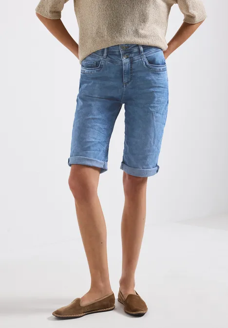 Bermuda Jeans Light blue washed