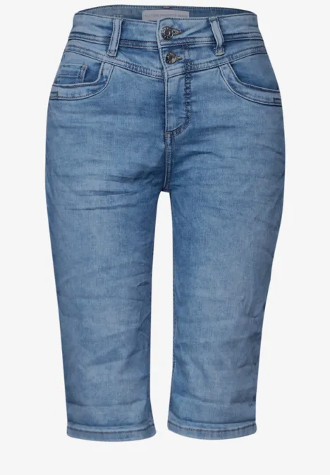 Bermuda Jeans Light blue washed