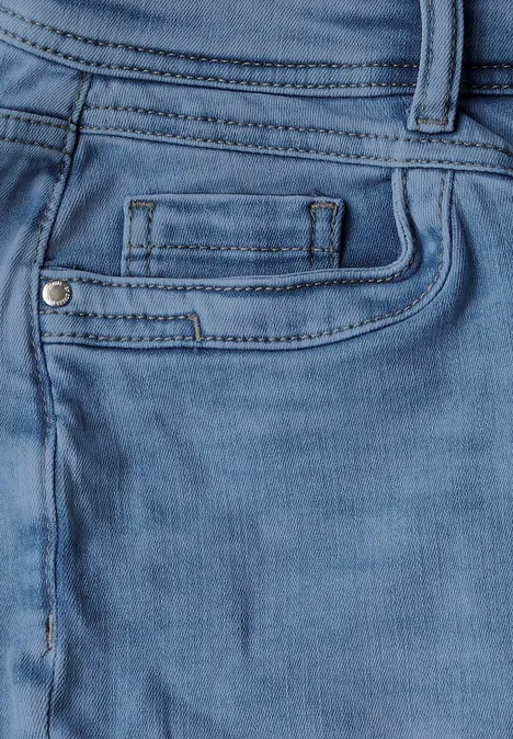 Bermuda Jeans Light blue washed