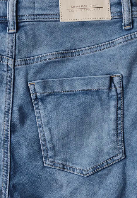 Bermuda Jeans Light blue washed