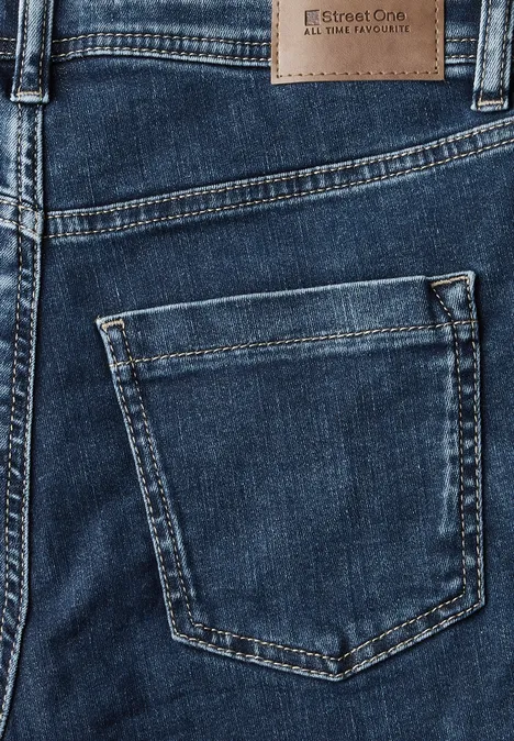 Bermuda Jeans Dark Blue washed