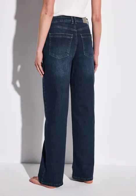 Wide Legs Jeans dark indigo washed