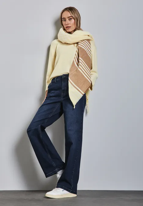 Jeans droits dark indigo washed