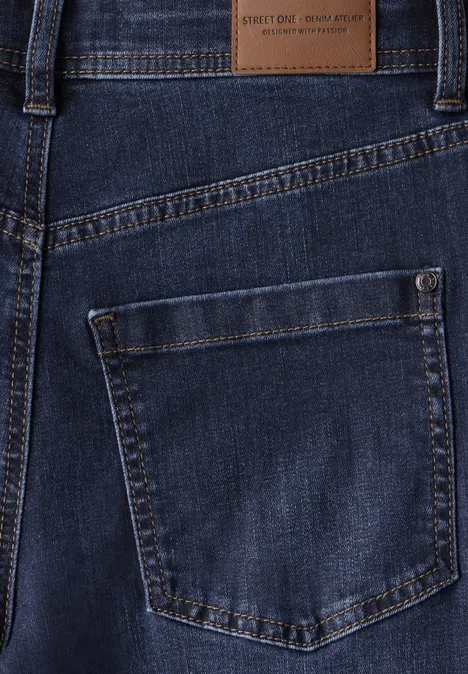 Jeans droits dark indigo washed