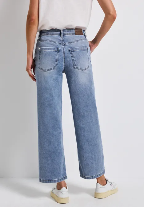Jeans avec détail de boutons light blue washed