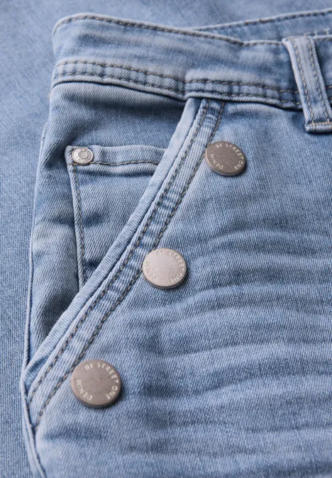 Jeans avec détail de boutons light blue washed