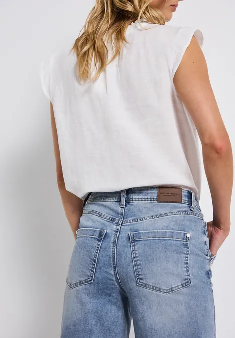 Jeans avec détail de boutons light blue washed