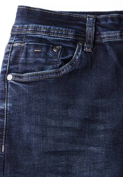 Wide Leg Jeans Deep blue washed