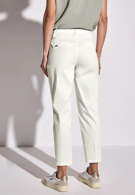 Chino en sergé doux off white