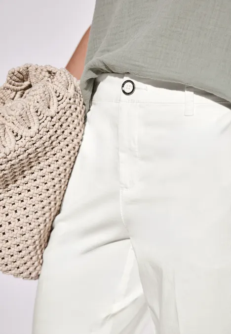 Chino en sergé doux off white